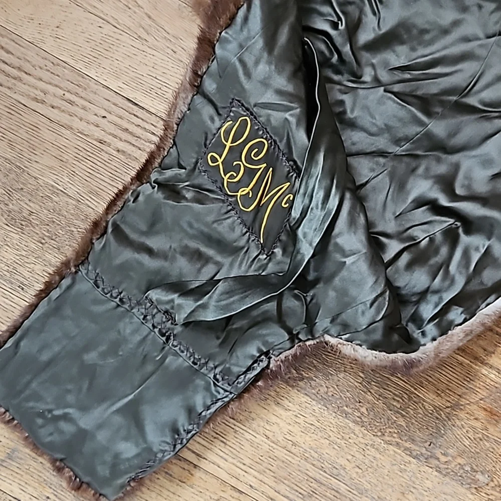 Vintage real mink shawl wrap L/XL